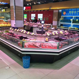 转角圆形鲜肉柜
